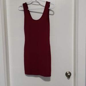 Forever 21 maroon bodycon tank dress